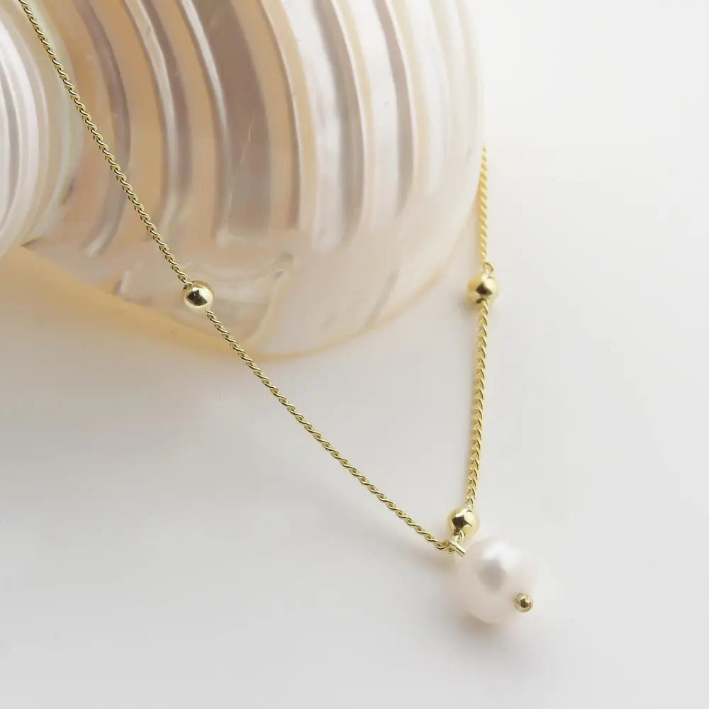 Collier perles argent 925