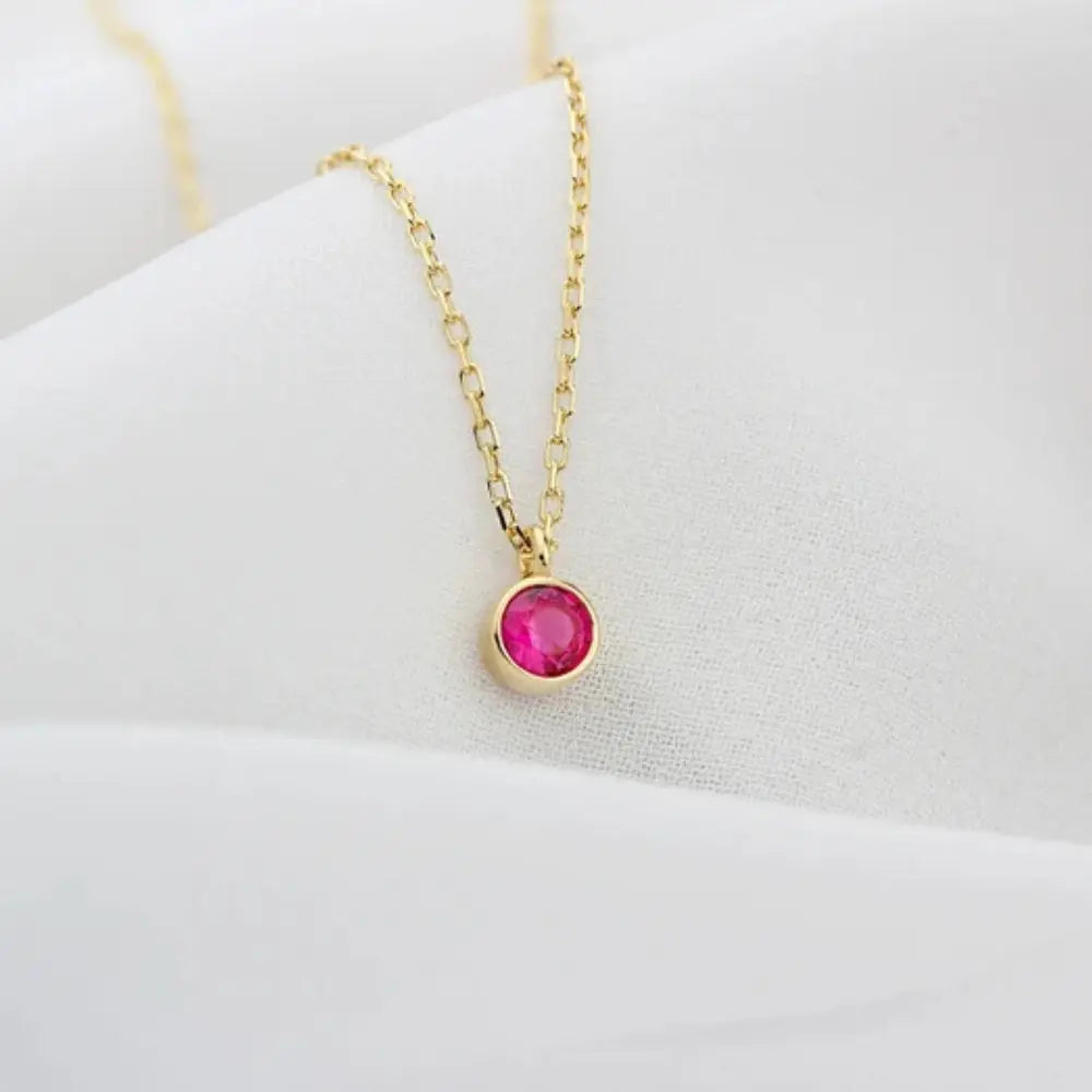 Collier pierre de naissance rondes