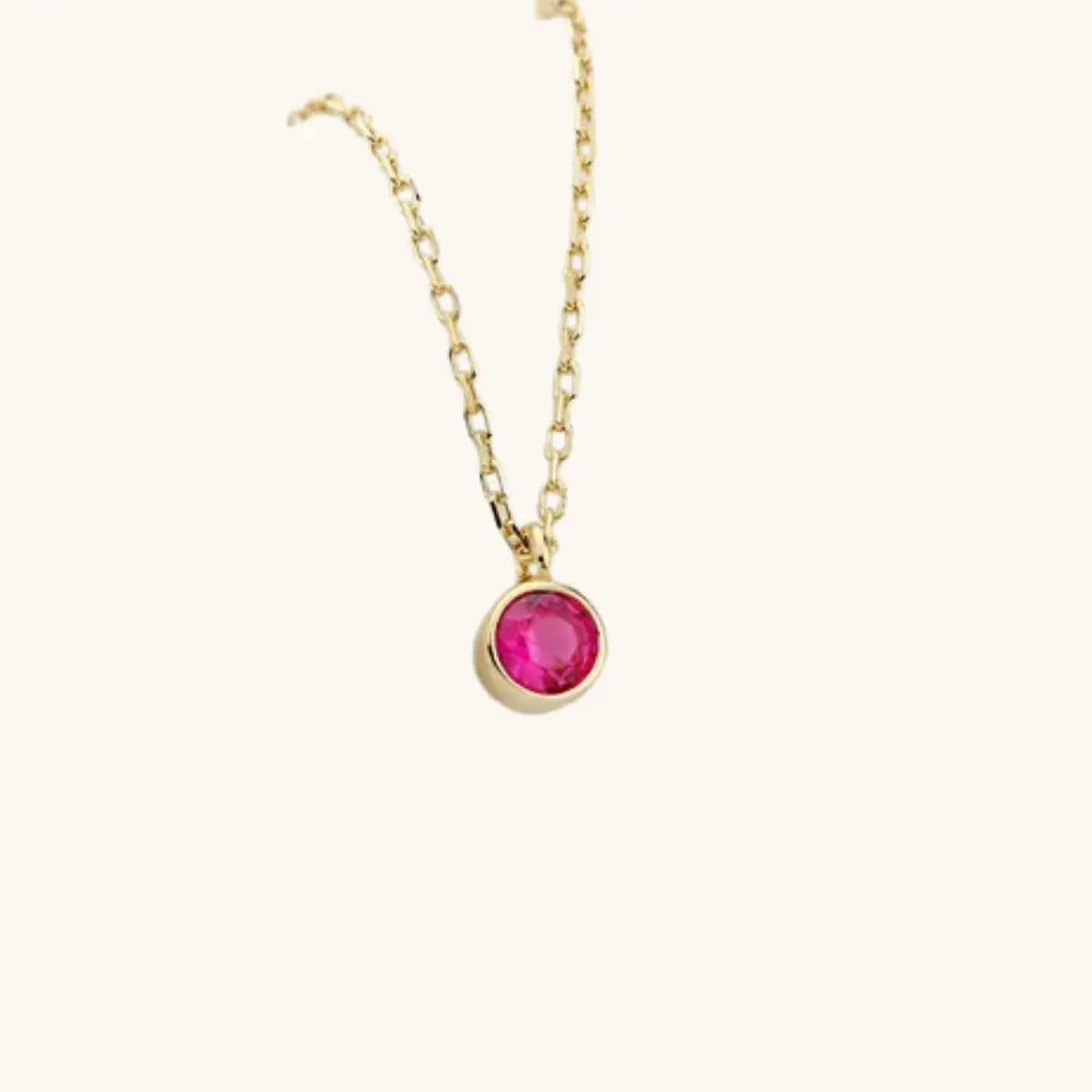 Collier pierre de naissance rondes