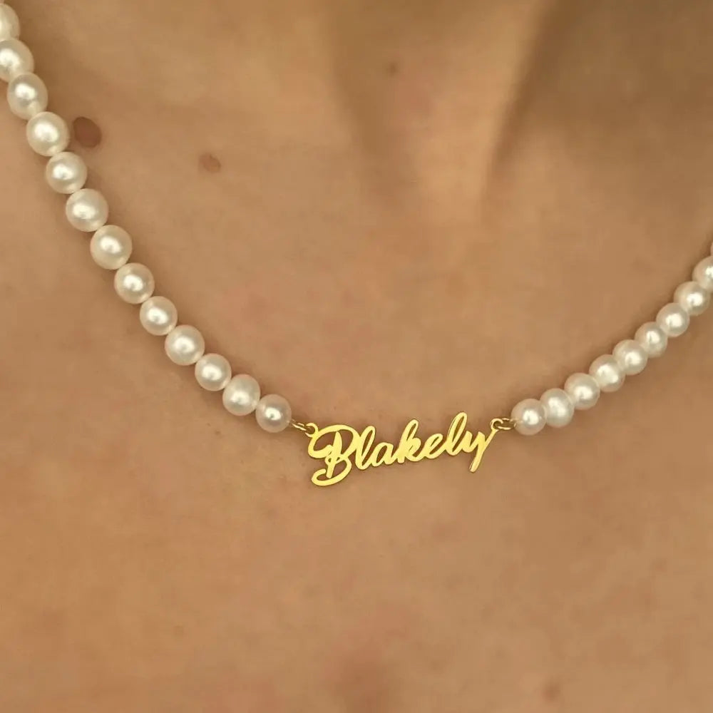 Collier prénom de perles