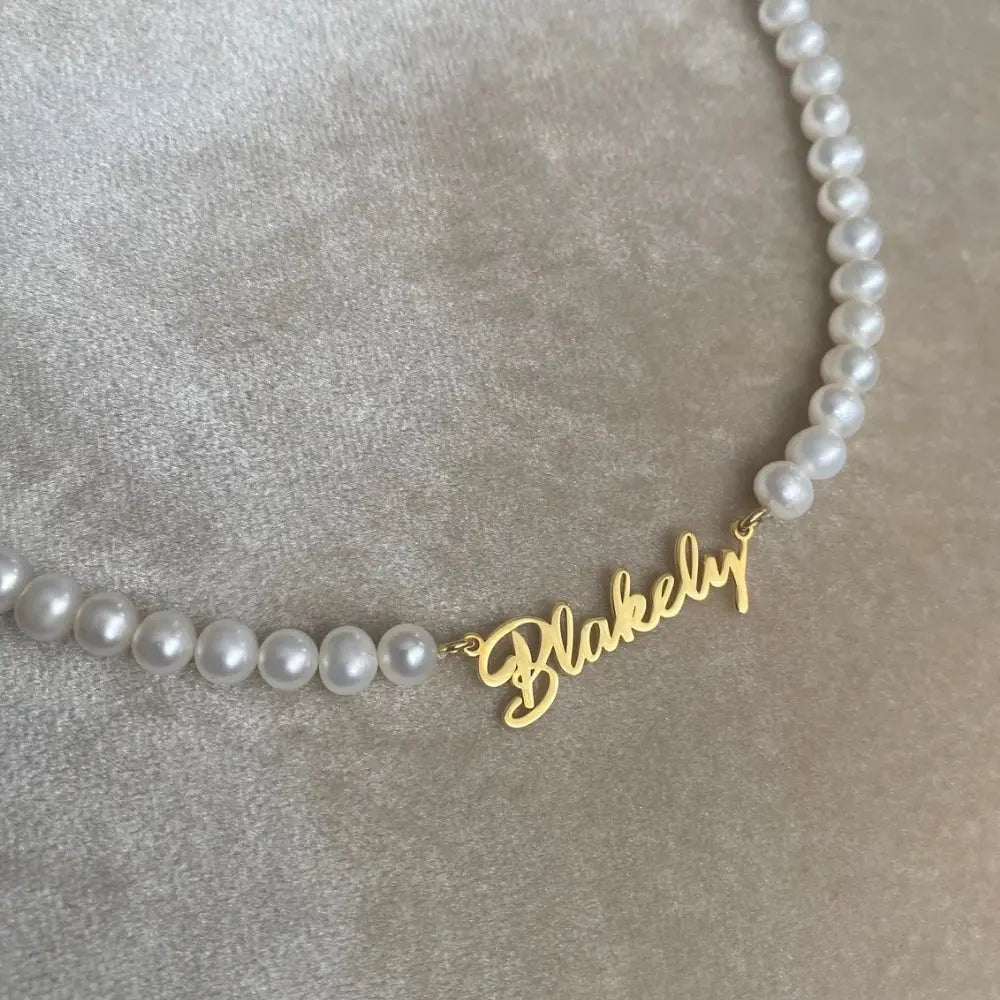 Collier prénom de perles