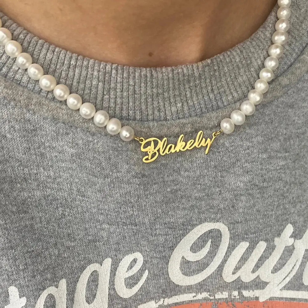 Collier prénom de perles