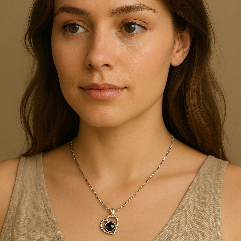 Collier photo cœur