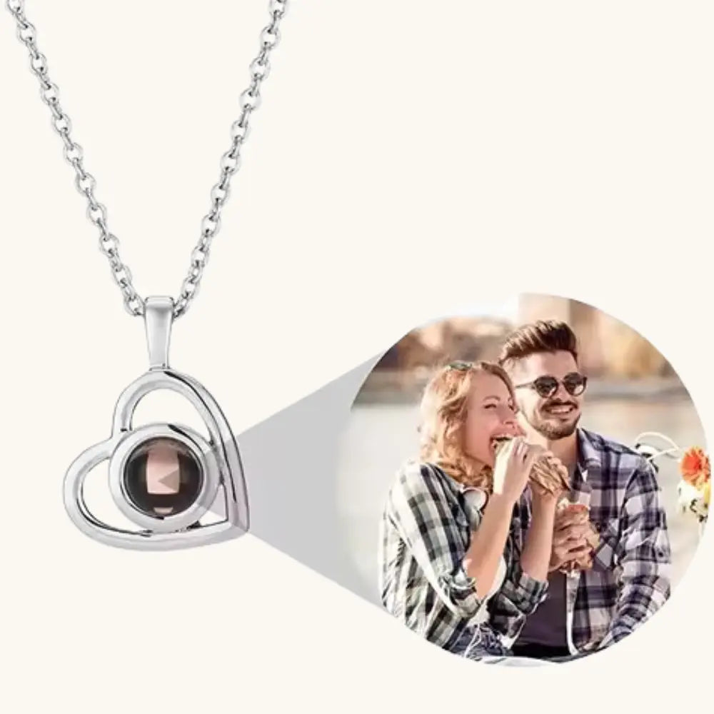 Collier photo cœur