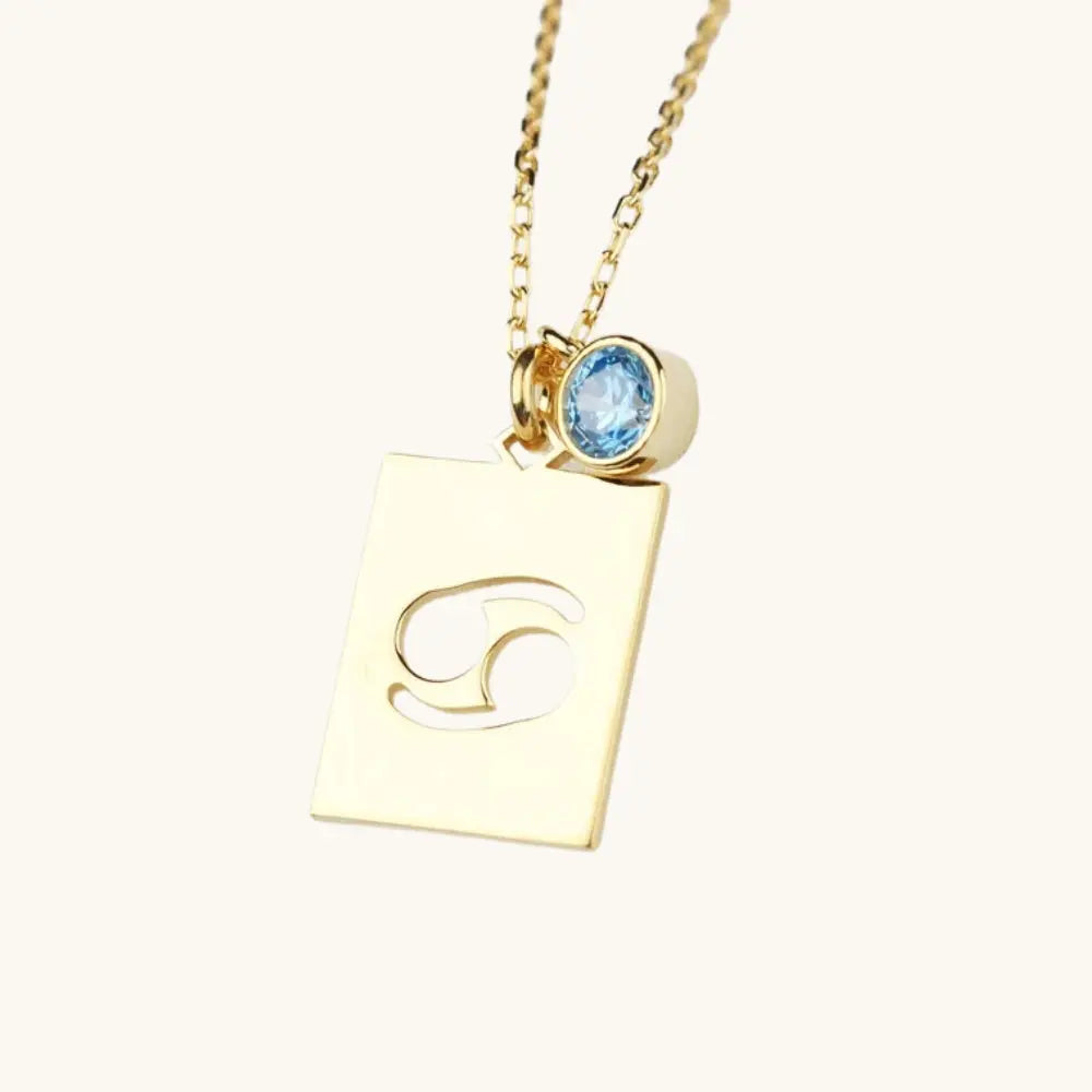 Collier signe astrologique et pierre