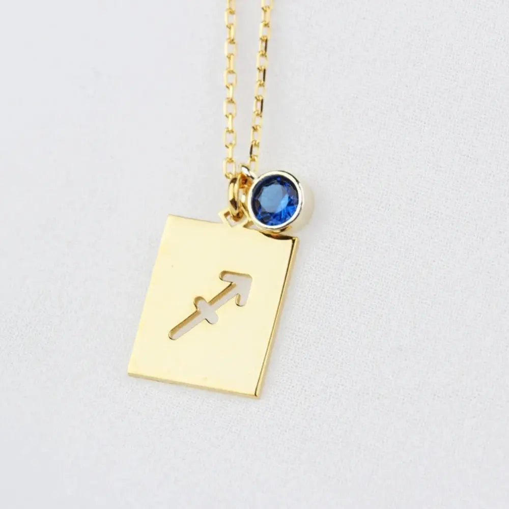 Collier signe astrologique et pierre
