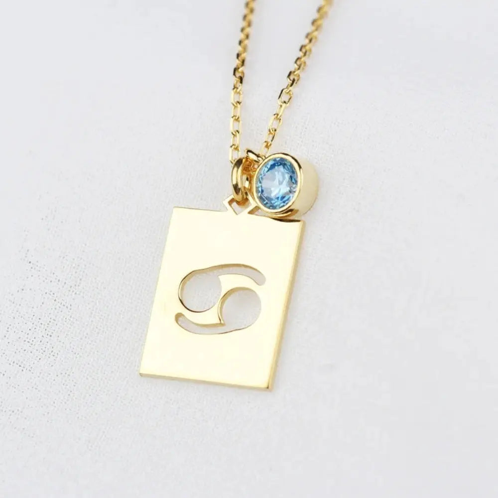 Collier signe astrologique et pierre