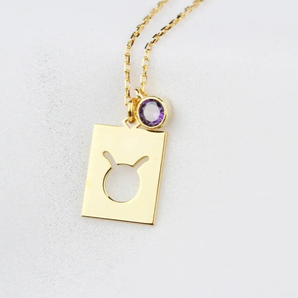 Collier signe astrologique et pierre