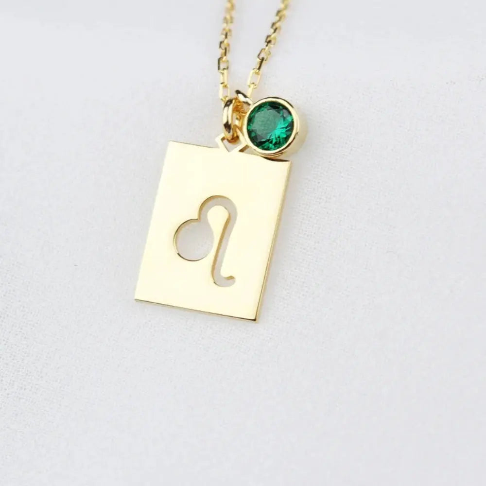 Collier signe astrologique et pierre