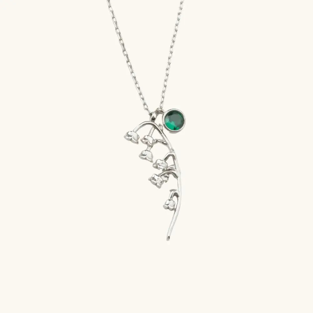 Pendentif fleur de naissance personnalisé