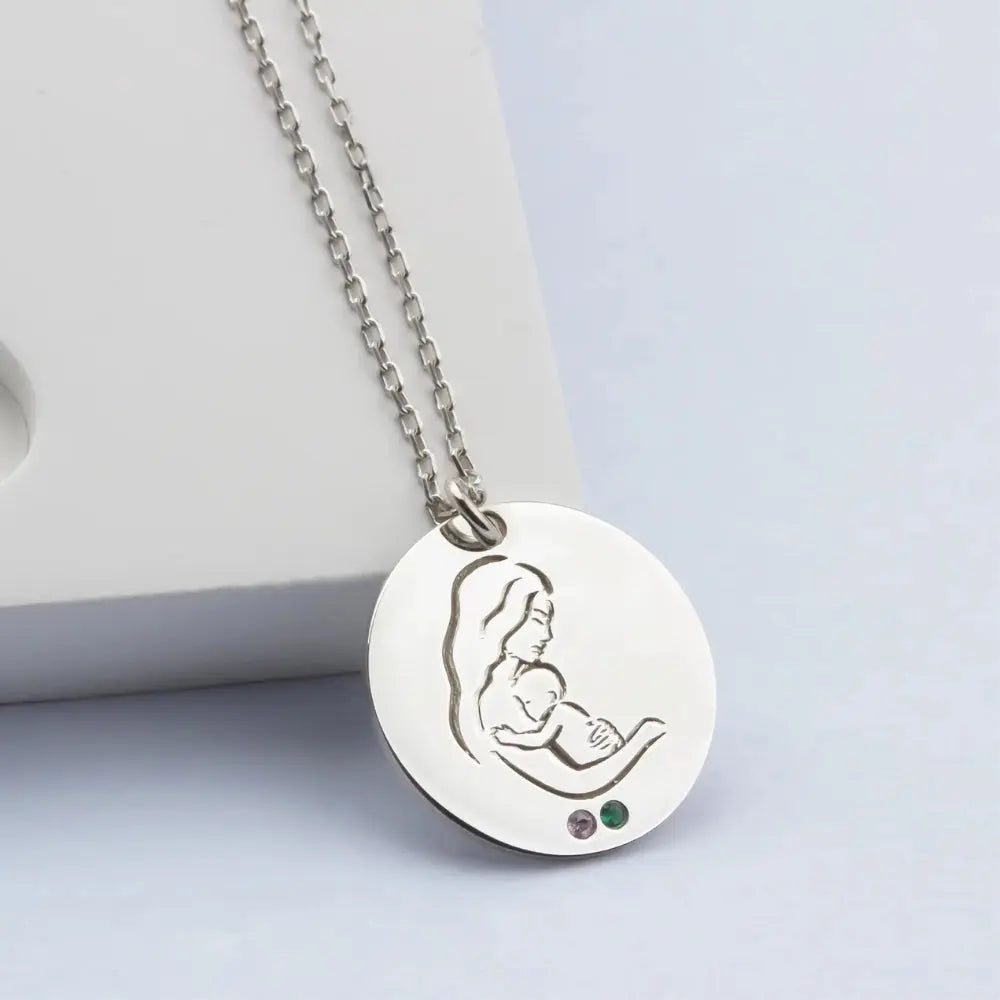 Pendentif naissance pour maman