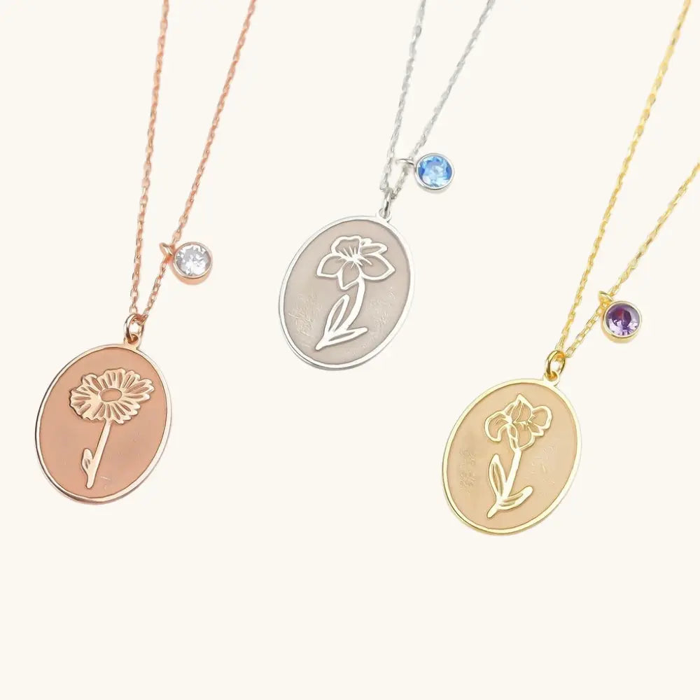 Pendentif personnalisé fleurs