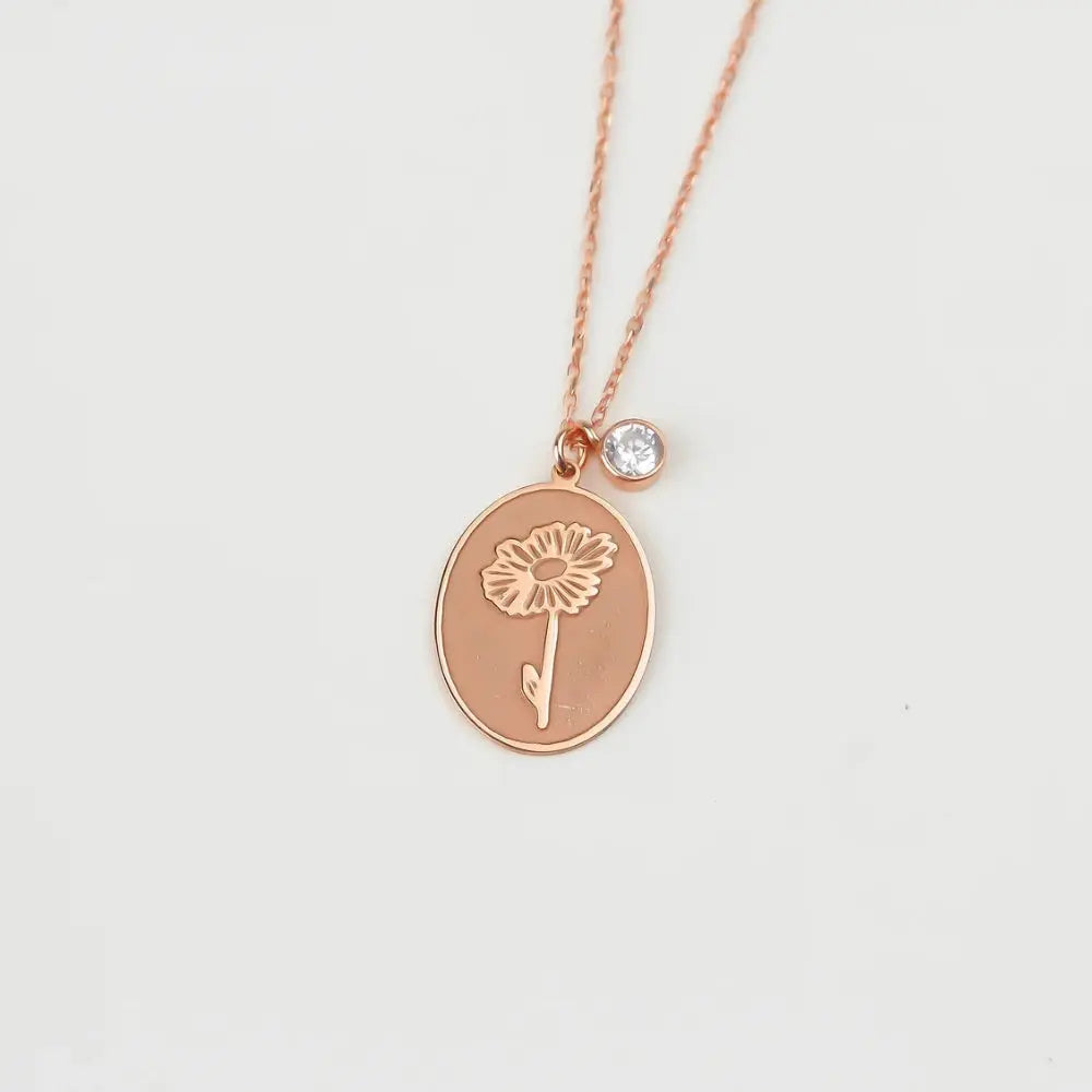 Pendentif personnalisé fleurs