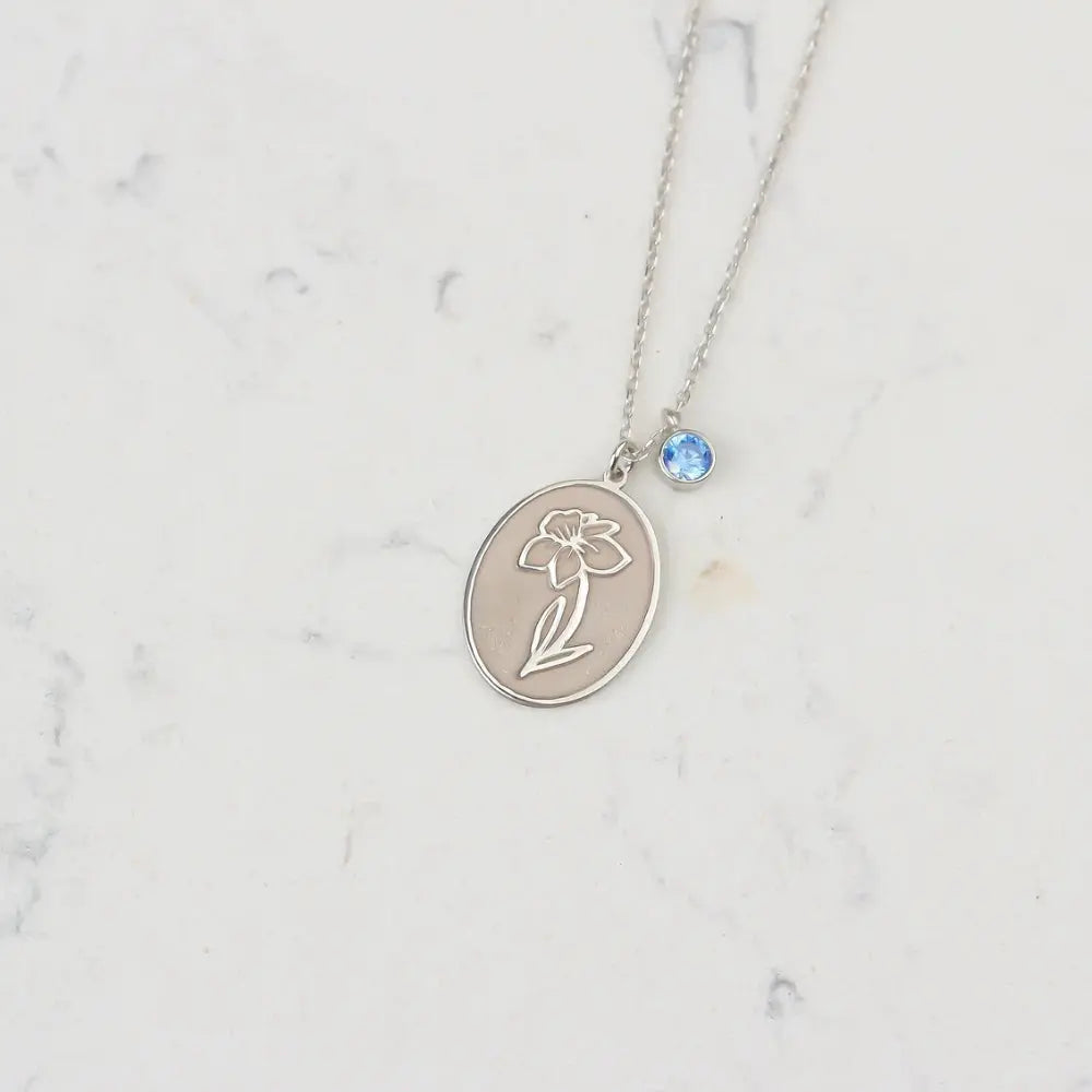 Pendentif personnalisé fleurs