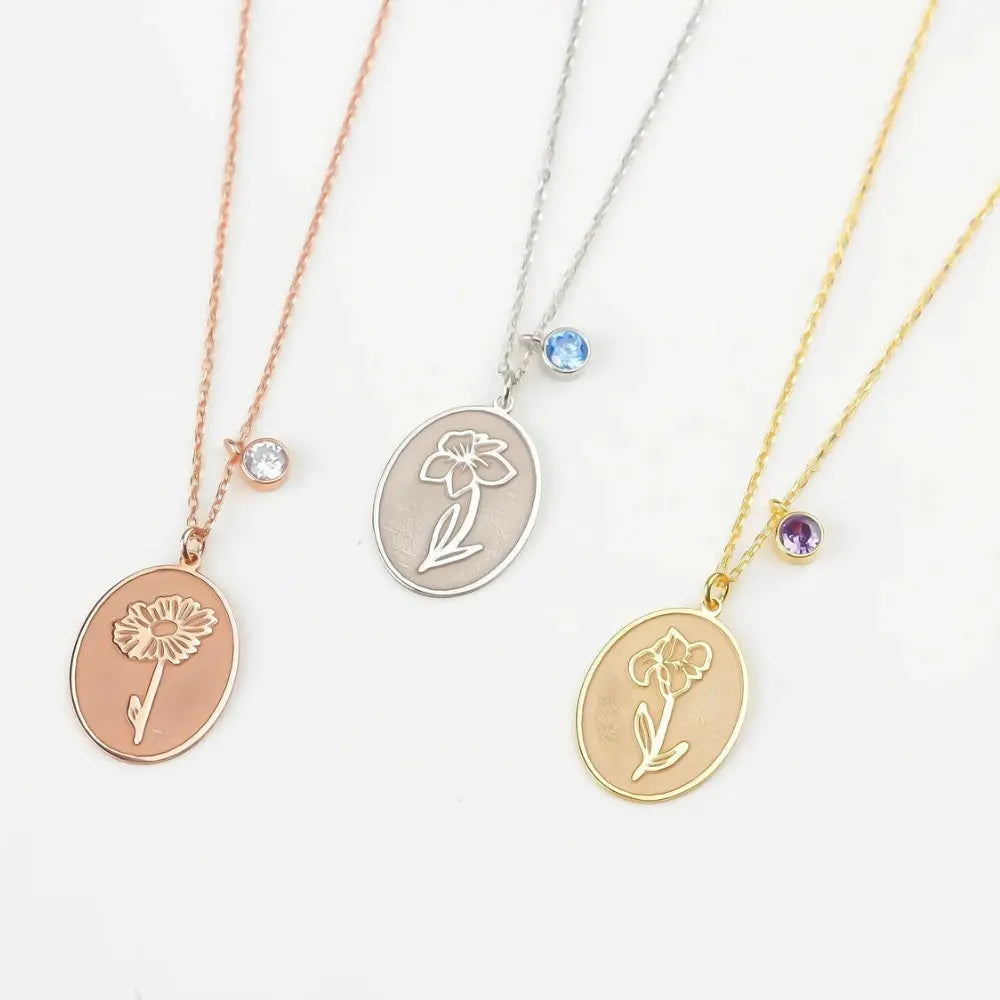 Pendentif personnalisé fleurs