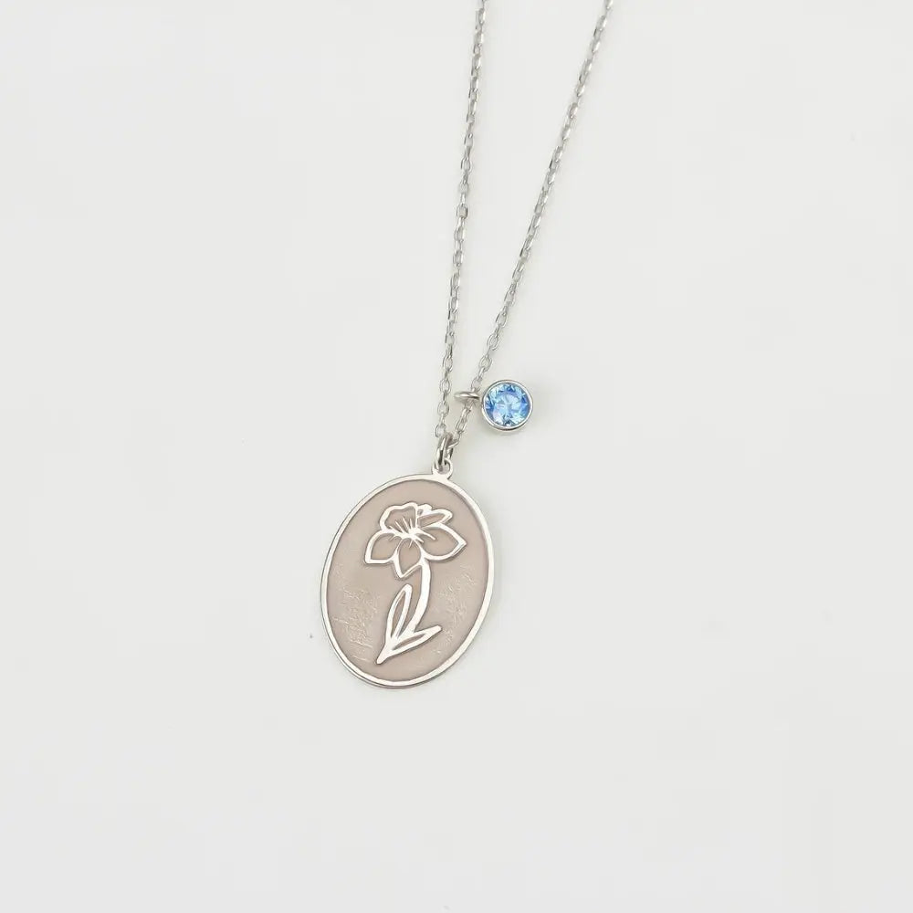 Pendentif personnalisé fleurs