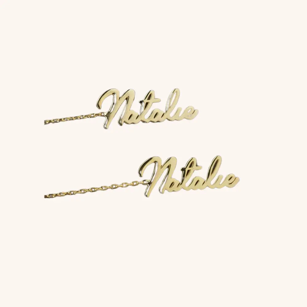 Boucles d'oreilles personnalisées prénom