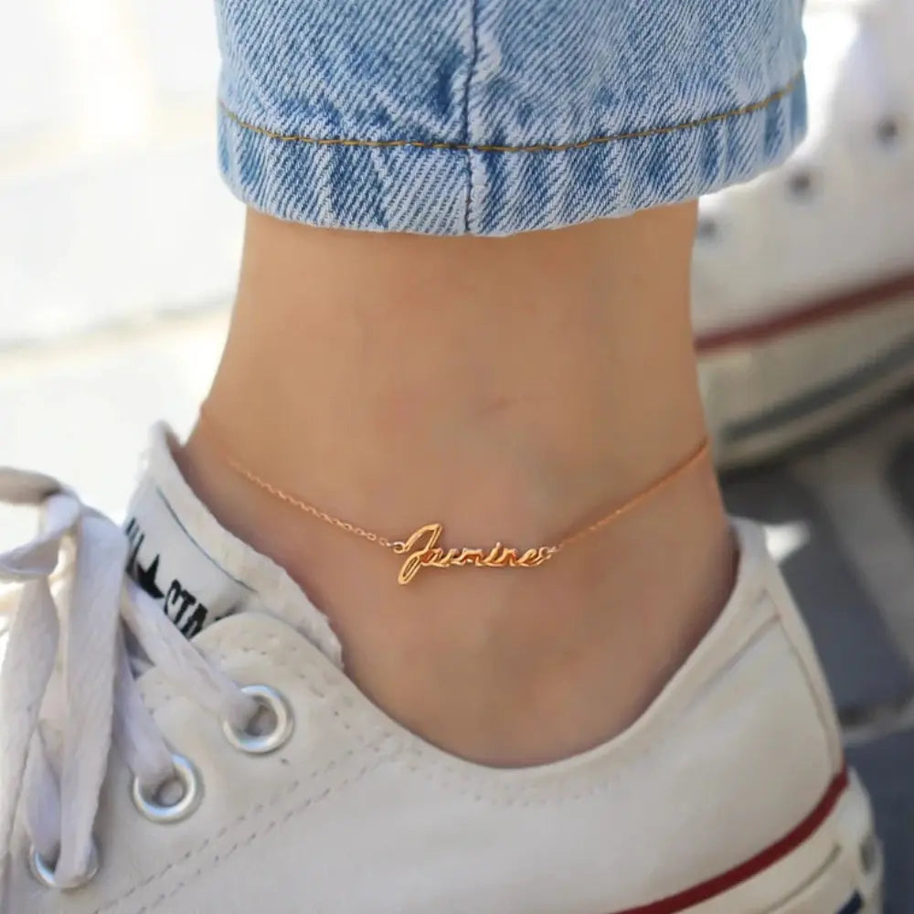 Bracelet prénom de cheville