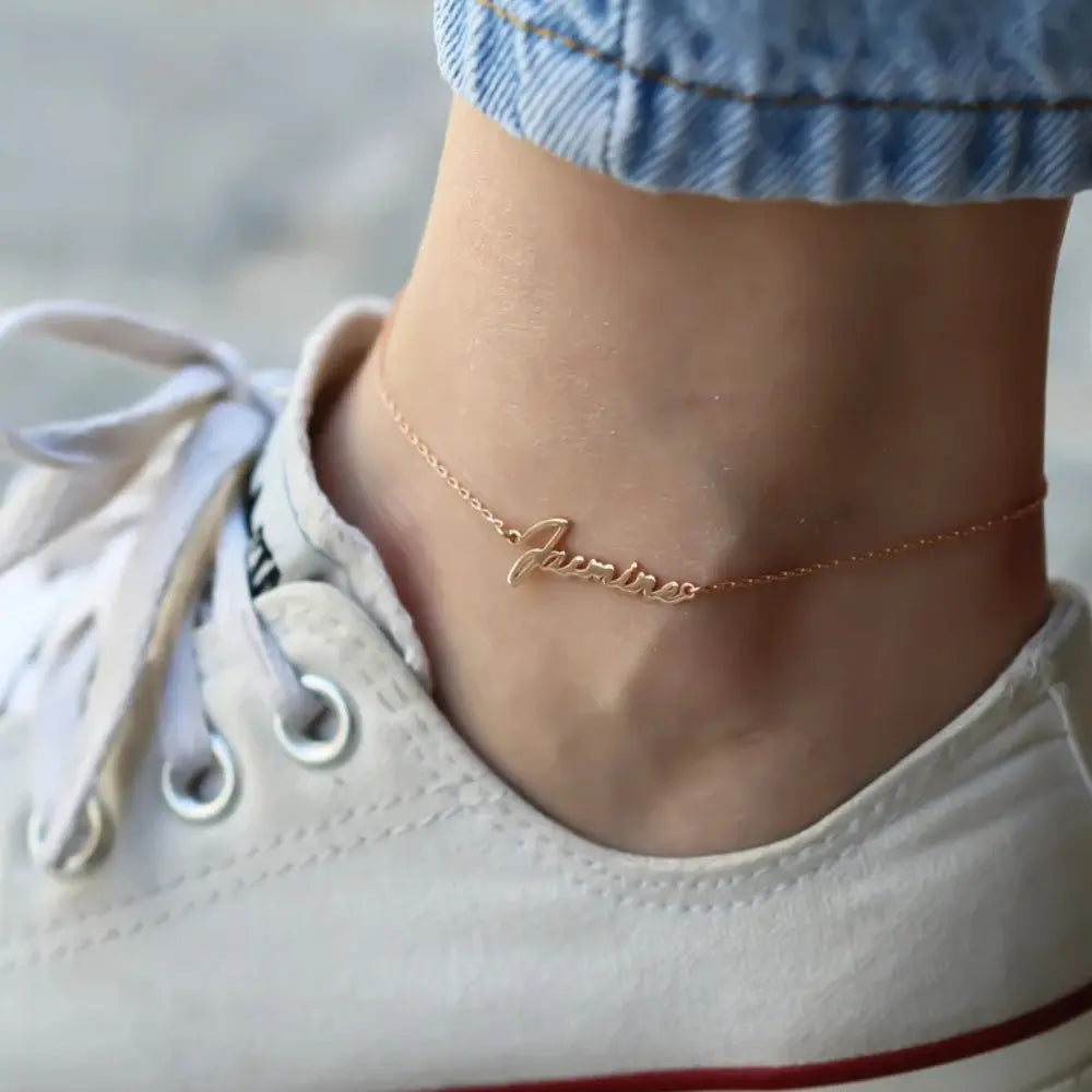 Bracelet prénom de cheville