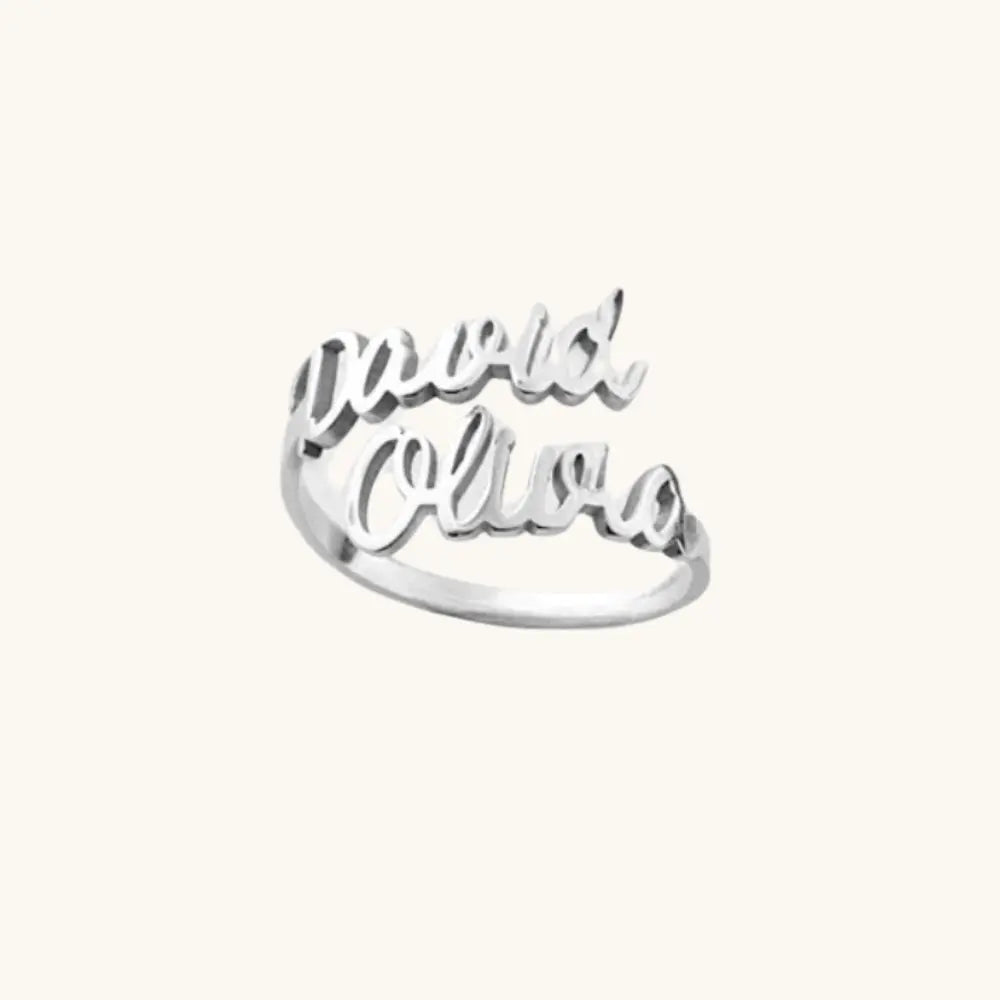 Bague deux prénoms