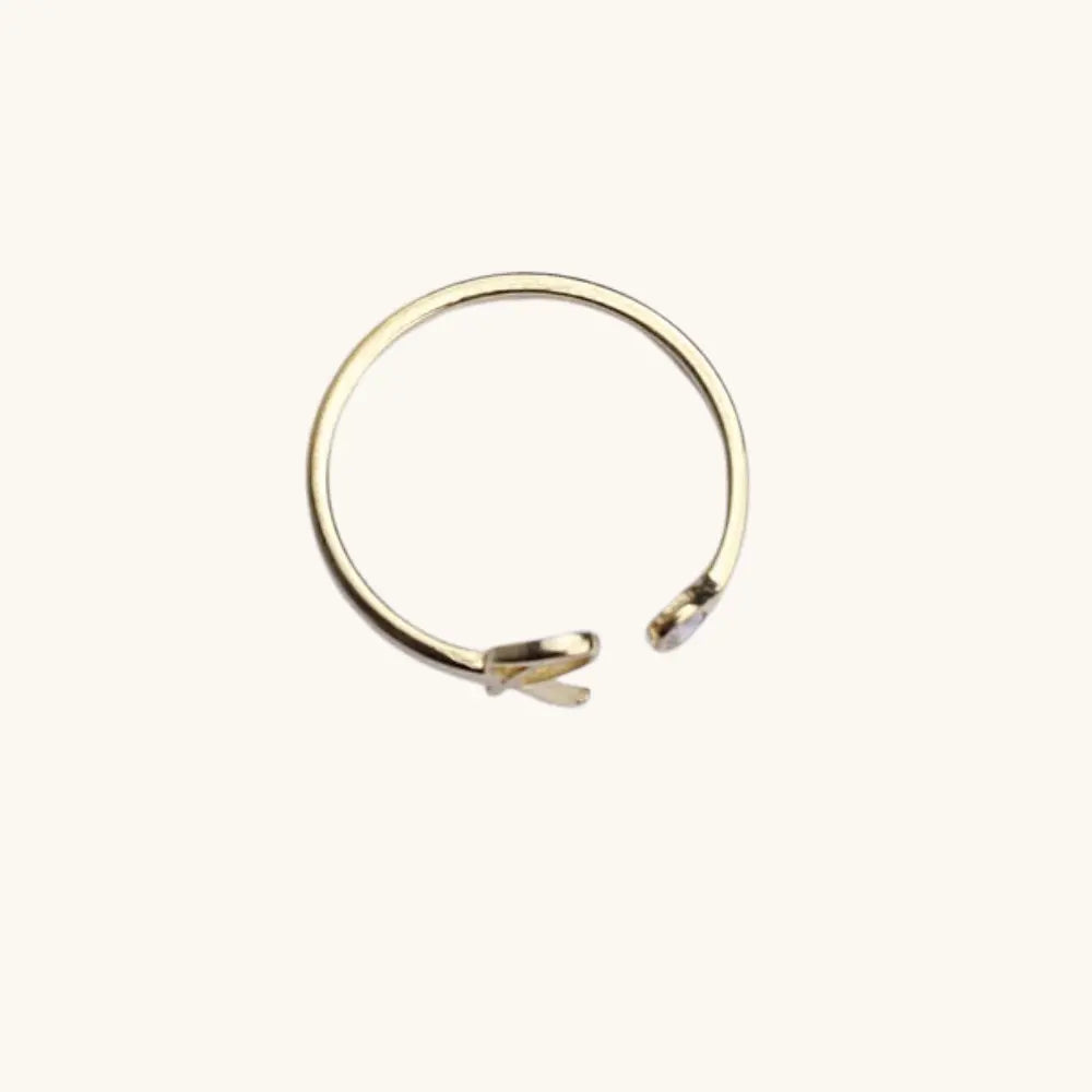 Bague initiale avec pierre de naissance