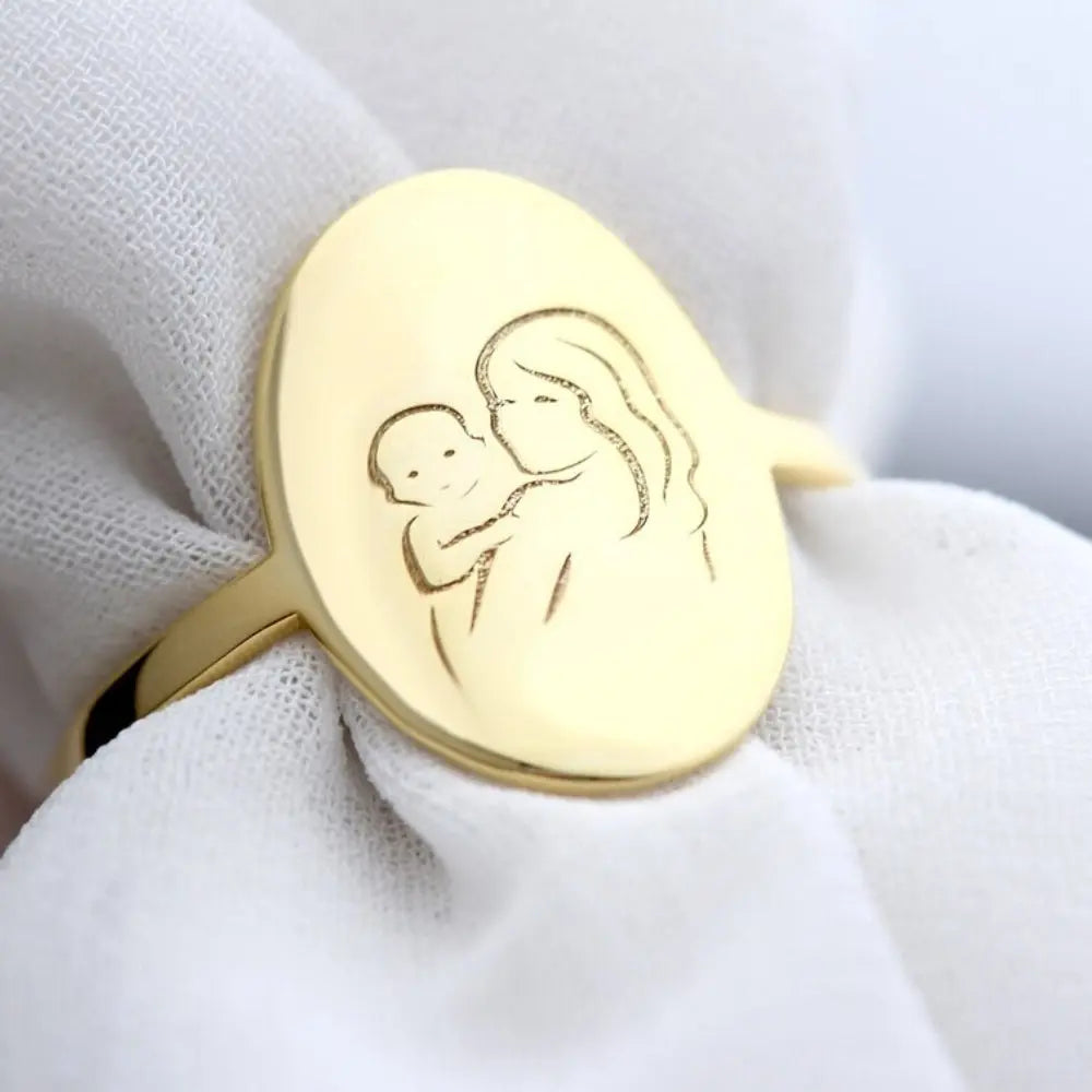 Bague maman et bébé 