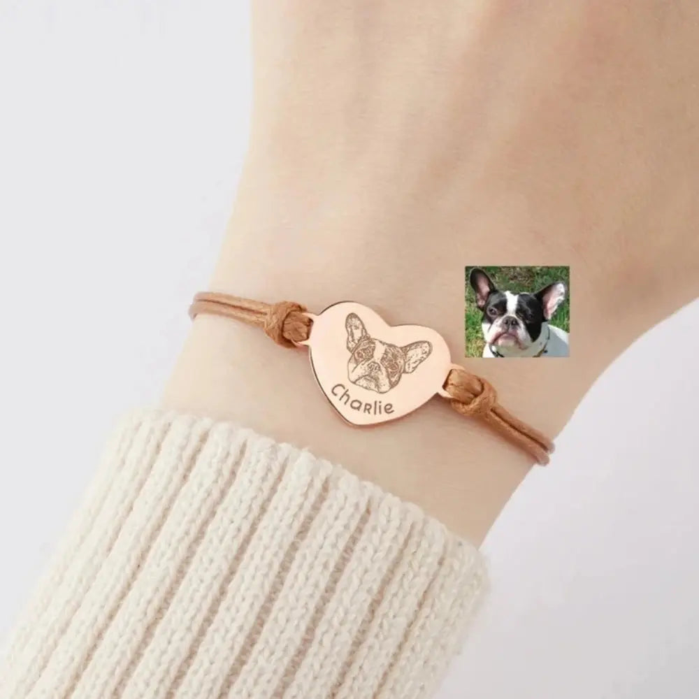 Bracelet gravure animal personnalisé 