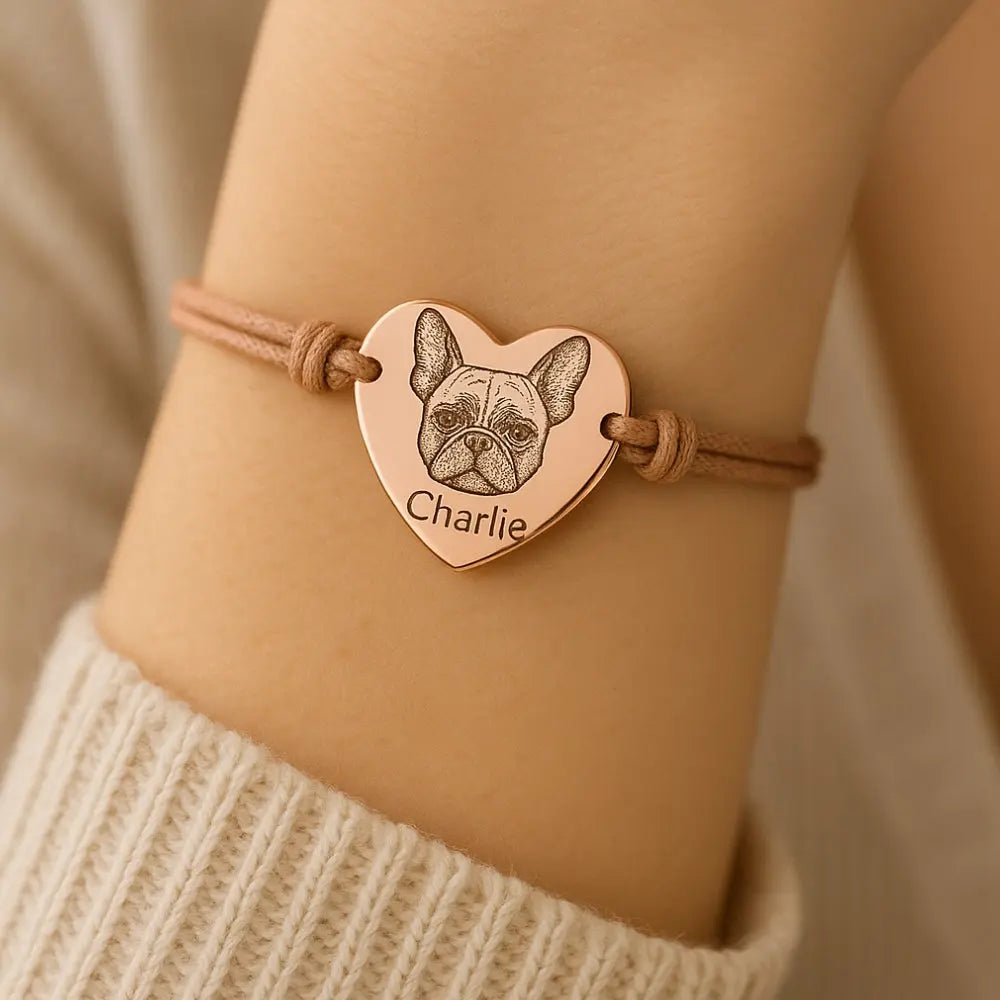 Bracelet gravure animal personnalisé 