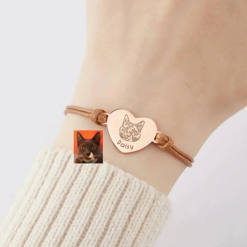 Bracelet gravure animal personnalisé 