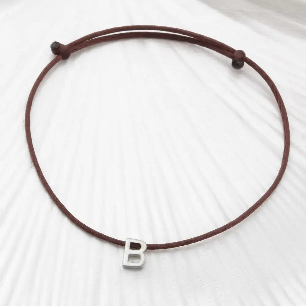Bracelet initiales personnalisé ficelle 