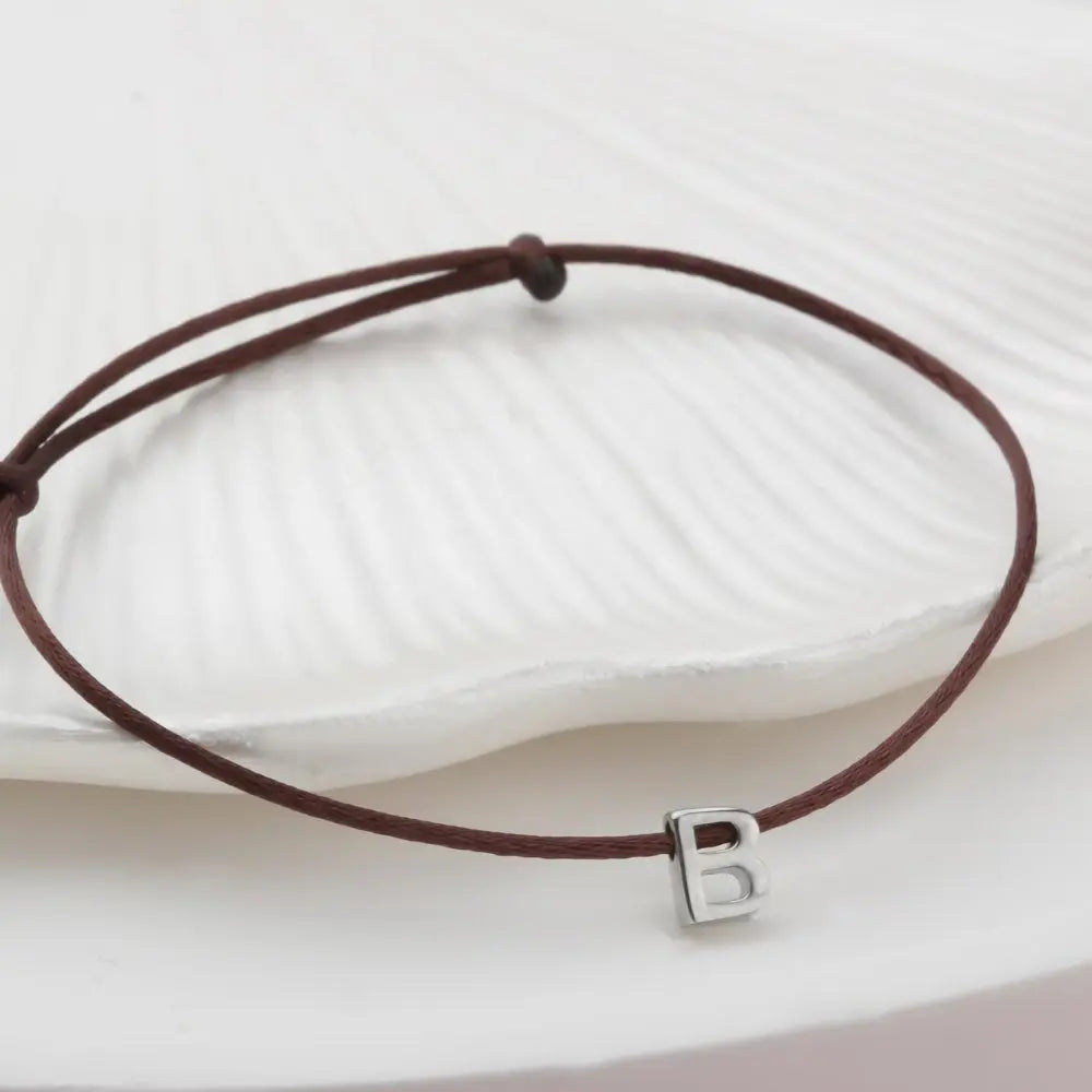 Bracelet initiales personnalisé ficelle 