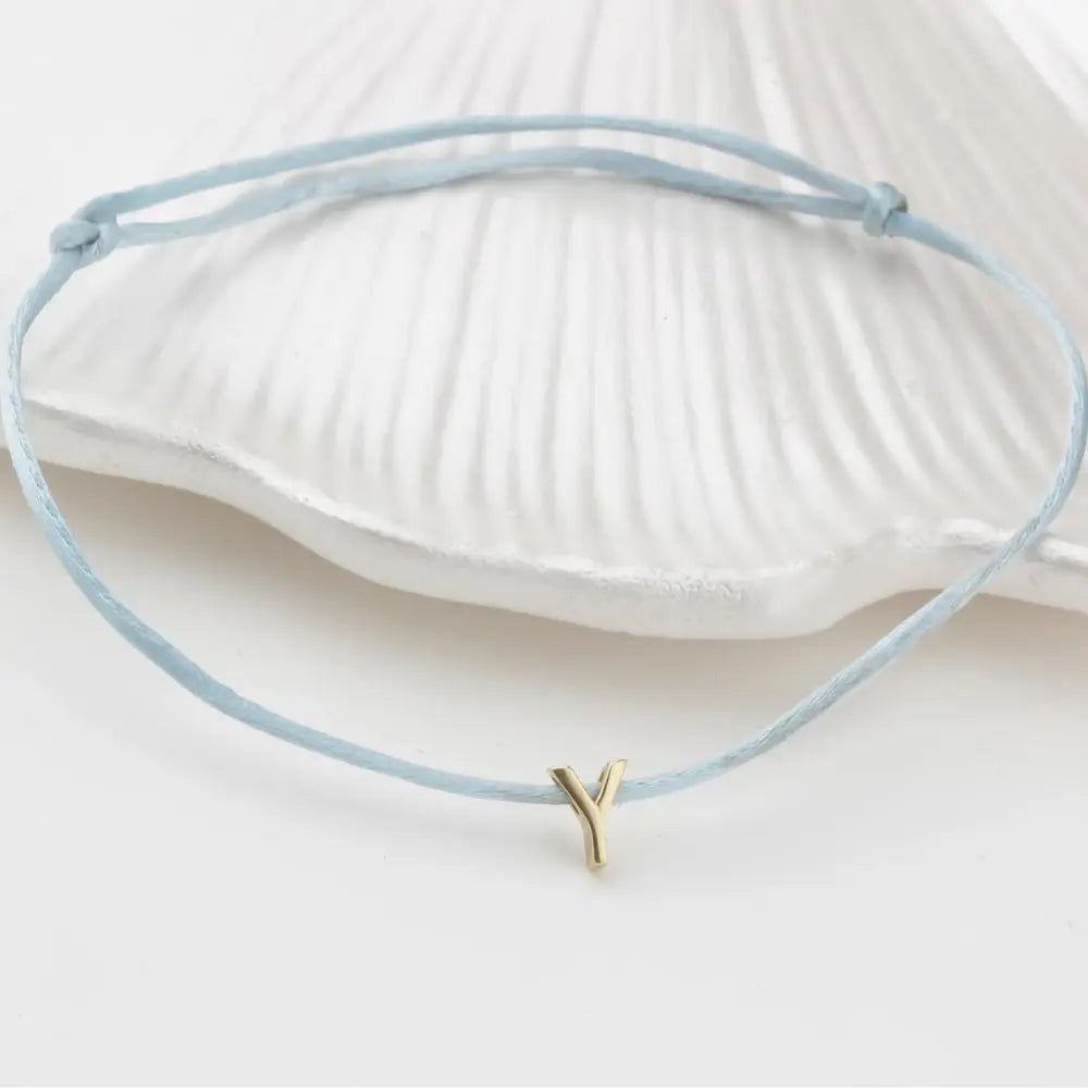 Bracelet initiales personnalisé ficelle 