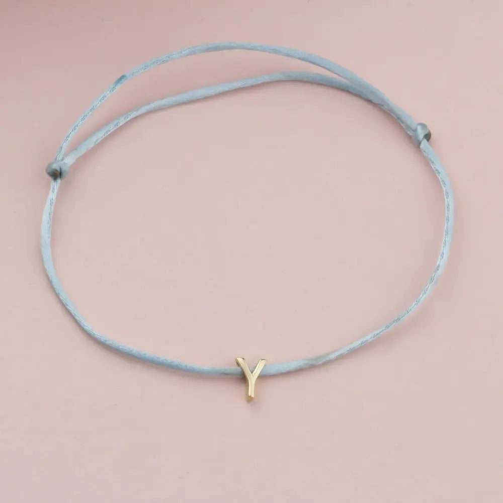 Bracelet initiales personnalisé ficelle 