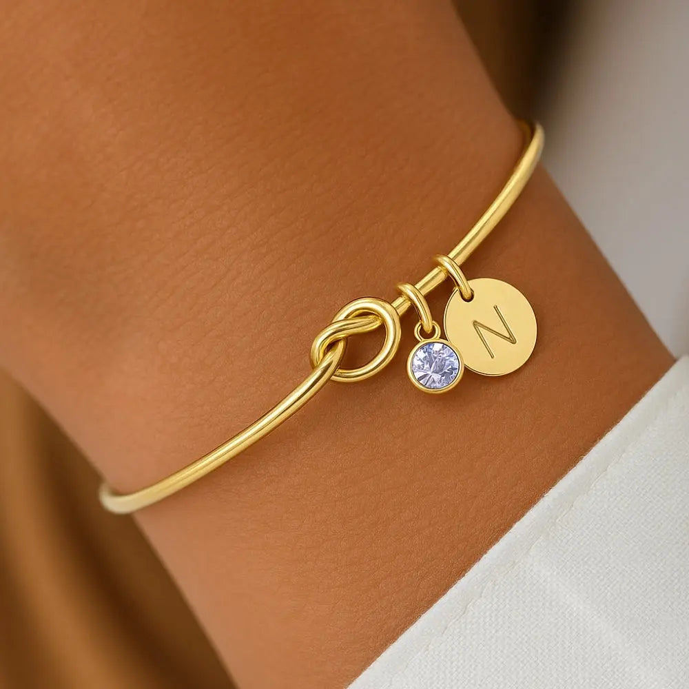 Bracelet jonc initiale 