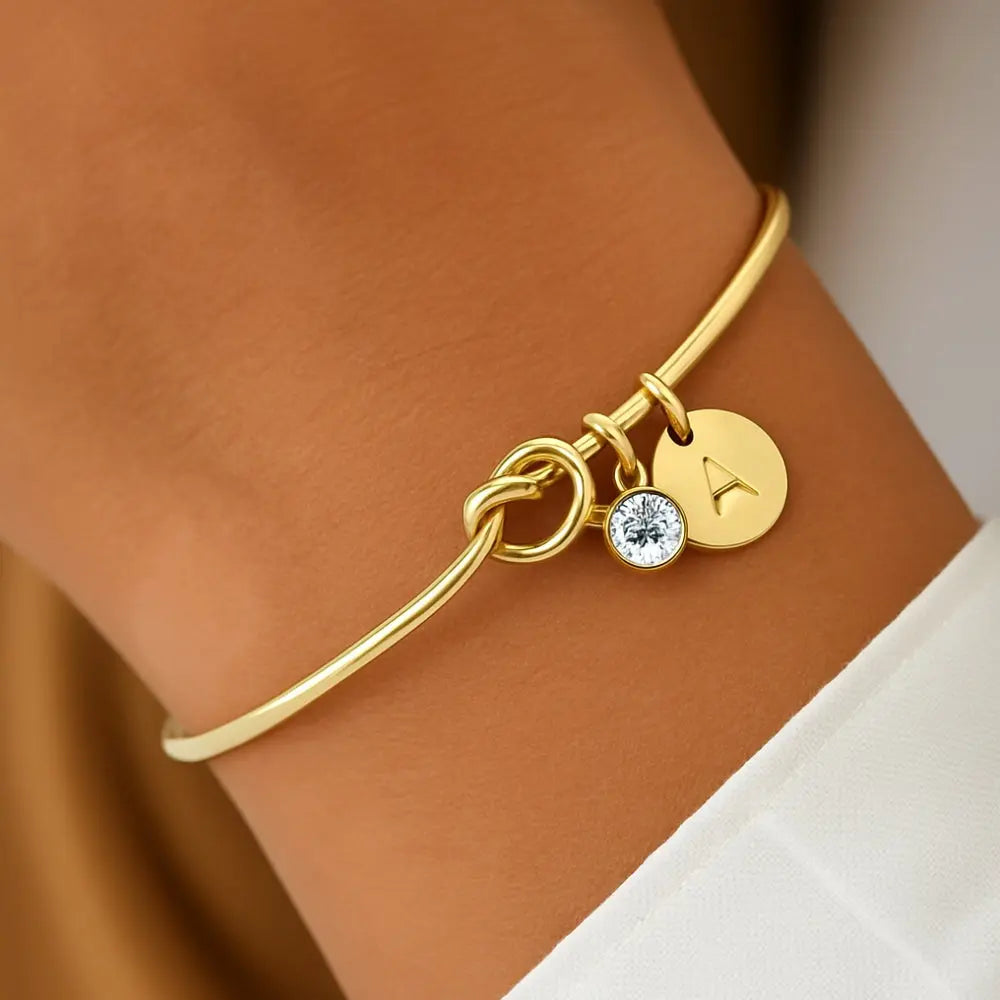 Bracelet jonc initiale 