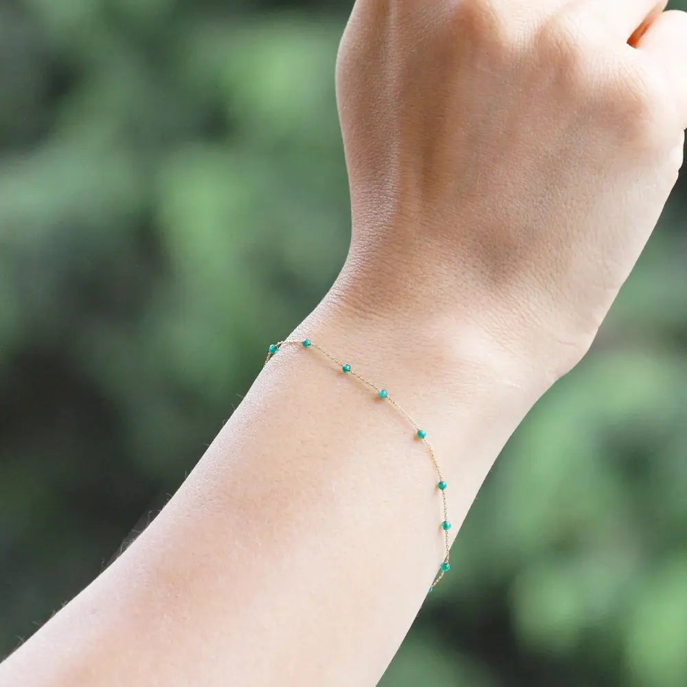 Bracelet or pierres jades 