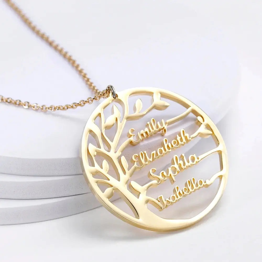 Collier arbre de vie prénom