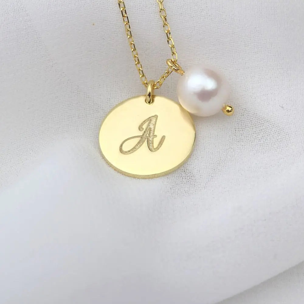 Collier initiale perles