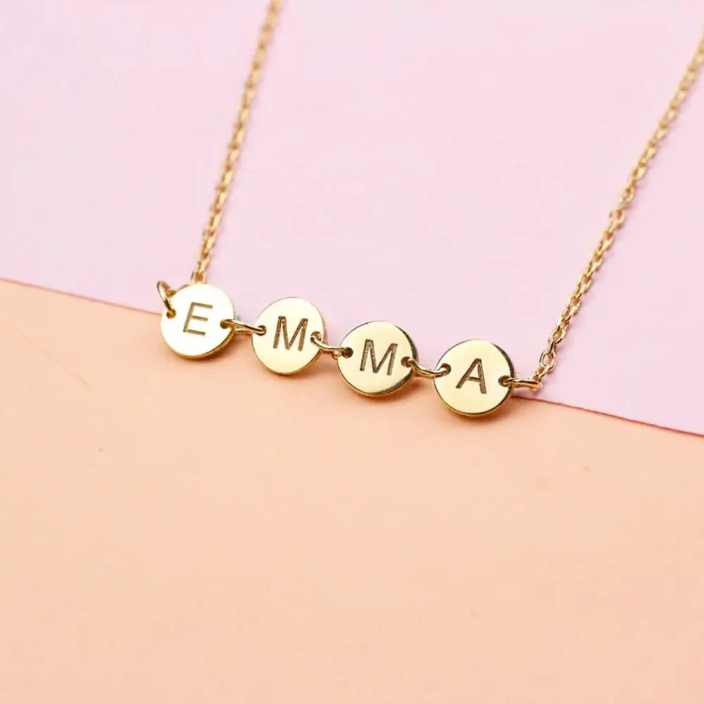 Collier lettres disques