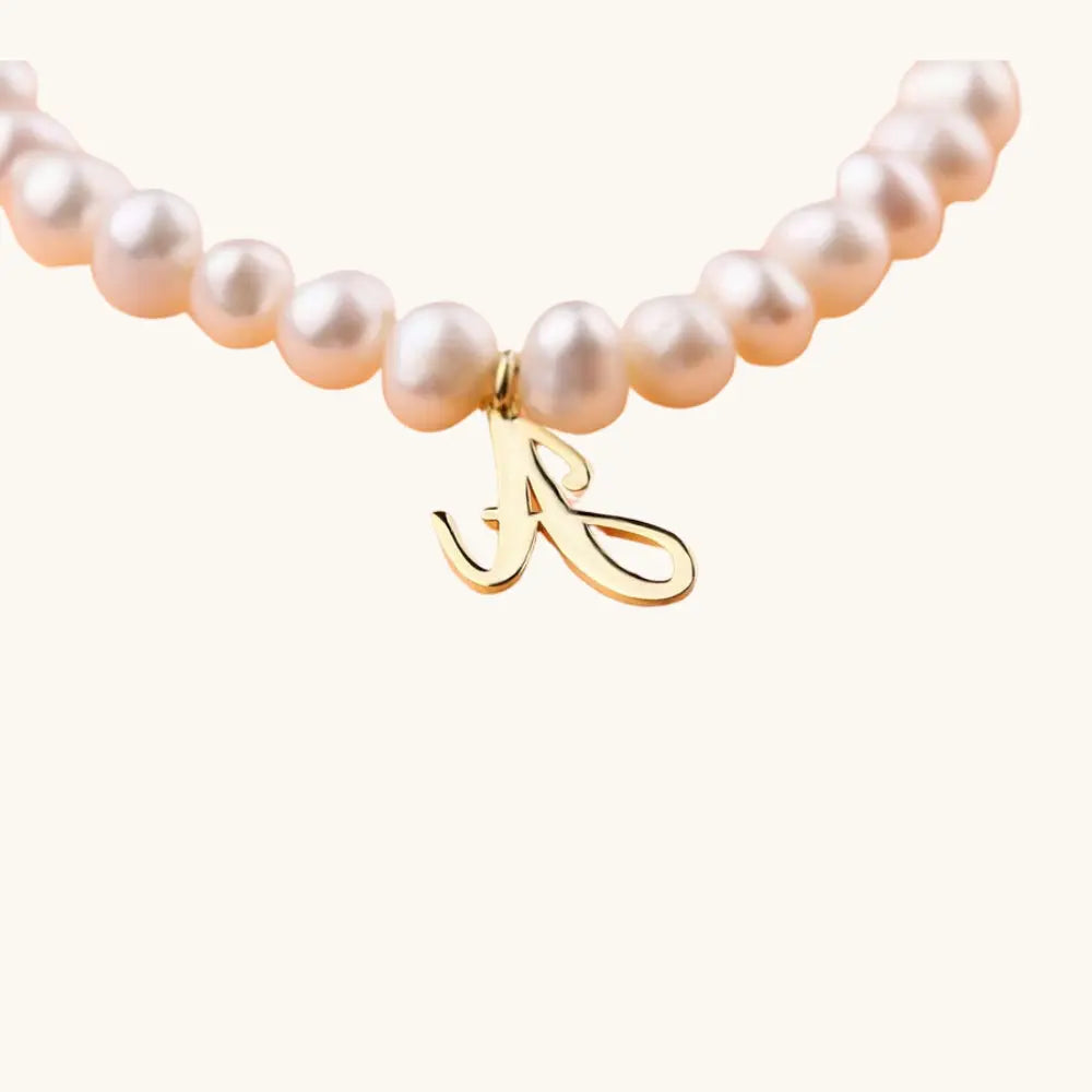 Collier initiale perles personnalisé 