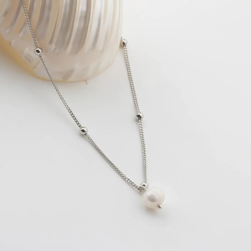 Collier perles argent 925 