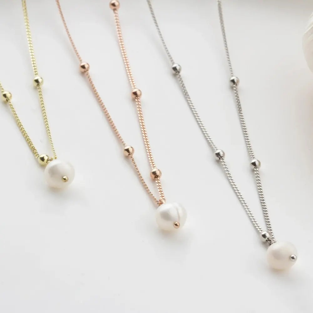Collier perles argent 925 