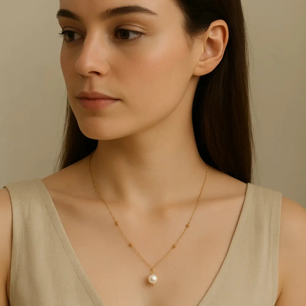 Collier perles argent 925 