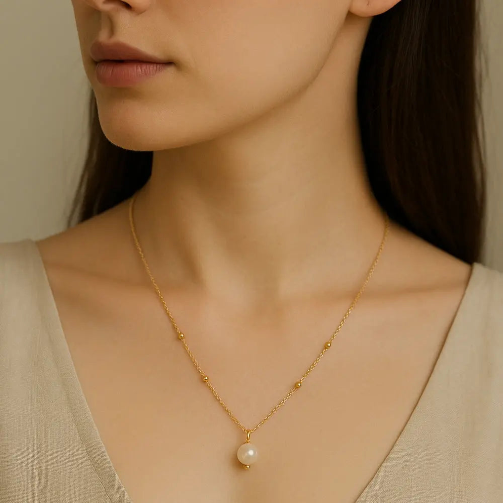 Collier perles argent 925 